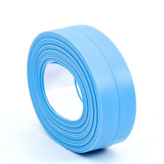 Immagine di Blue - PVC Self Adhesive Waterproof Mildewproof Caulking Sealing Tape Strip For Kitchen Sink Toilet Bathroom 320x2.2cm, 1 Piece