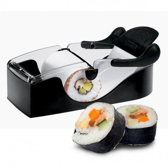 Picture of Black - PP DIY Sushi Machine Mold Kitchen Tool 18.5x7.8x6.2cm, 1 Piece