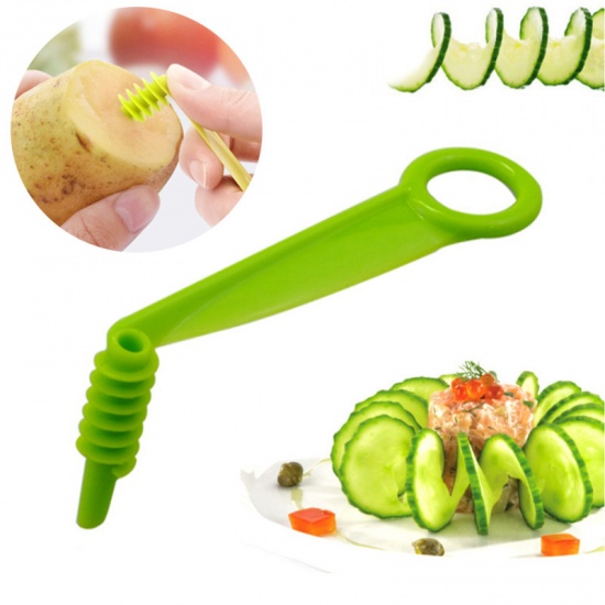 Immagine di At Random - Multifunction Cucumber Spiral Hand Slicer 10x4cm, 1 Piece