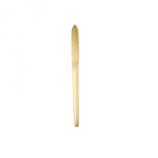 マットゴールド-420ステンレス鋼ナイフ食器カトラリー食器ドローベンチ21.5x1.7cm、1 個 の画像
