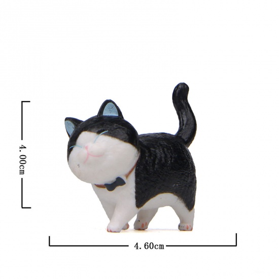 Immagine di Black - PVC Cute Cat Ornaments Home Landscape Miniature Decoration 4x4.6cm, 1 Piece