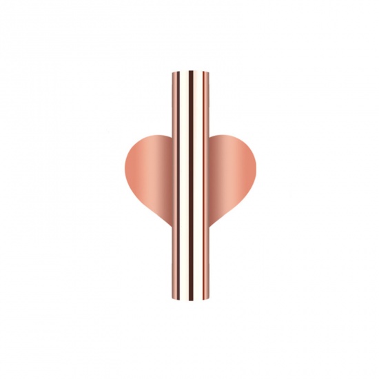 Immagine di Rose Gold - Heart Iron Tube Flower Vase Living Room Wall Decoration 6x10.8cm, 1 Piece