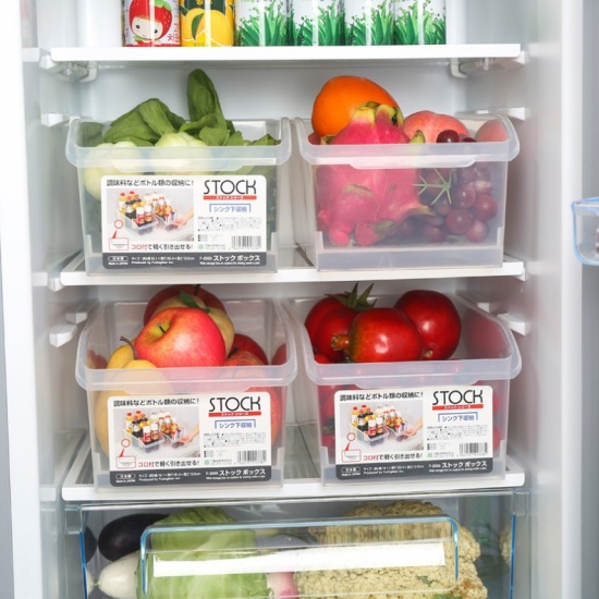Immagine di Transparent - PP Drawer Type Food Fruit Refrigerator Storage Box Kitchen Supplies 18x32x12cm, 1 Piece