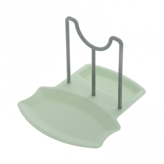 Picture of Green - PP Multifunction Sitting Kitchen Storage Racks For Spatula Spoon Pot Cover 19x22x15cm, 1 Piece