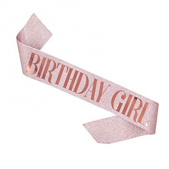 Immagine di Rose Gold - Birthday Girl Ribbon Party Supplies 9.5x158cm, 1 Piece