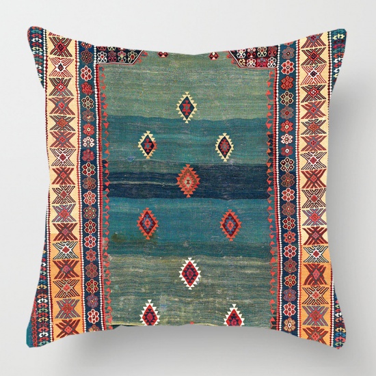 Imagen de Multicolor - 6# Flax Persian Turkish Style Printed Pillowcase Home Textile 45x45cm, 1 Piece