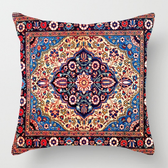 Picture of Multicolor - 36# Flax Persian Turkish Style Printed Pillowcase Home Textile 45x45cm, 1 Piece