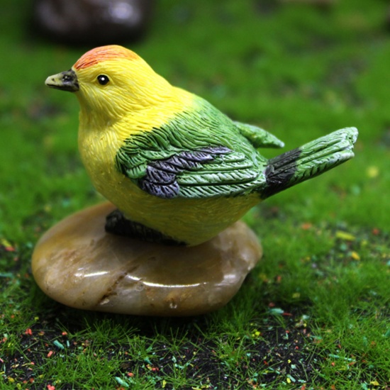 Picture of Green - Resin Simulation Bird Micro Landscape Miniature Decoration 5.3x3x3.3cm, 1 Piece