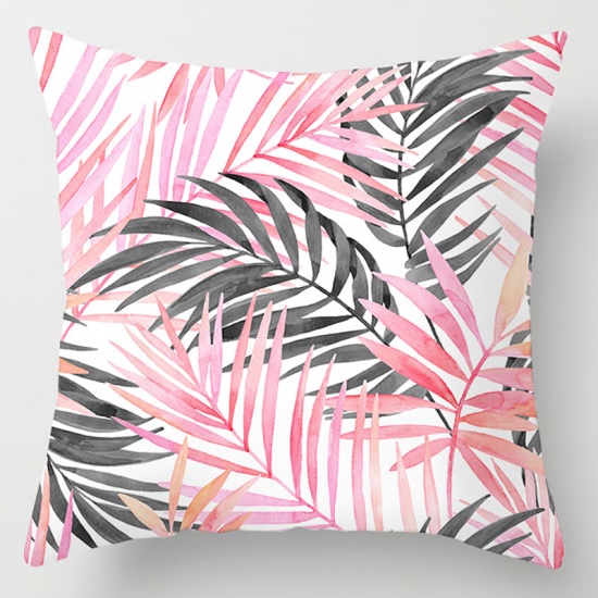 Picture of Pink - 9# Peach Skin Fabric Square Pillowcase Home Textile 45x45cm, 1 Piece