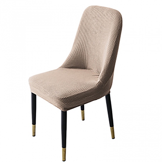 Immagine di Khaki - Solid Color Elastic Chair Cover Home Textile, 1 Piece