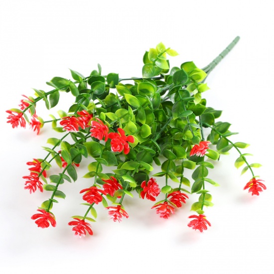 Picture of Red - Simulation Flowers Eucalyptus Home Decoration 35cm long, 1 Piece