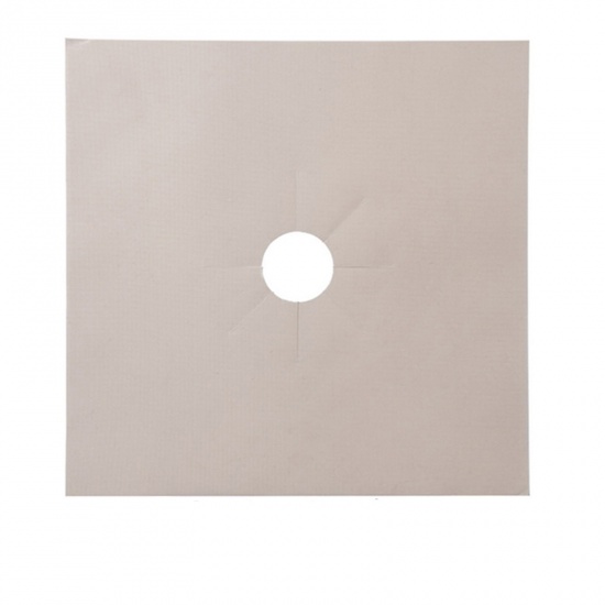 Picture of Beige - Glass Fiber Gas Stove Cleaning Protection Pad Anti-Fouling And Oil-Proof 27x27cm, 1 Piece