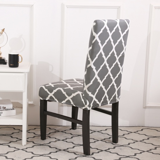 Immagine di Gray - 2# Dust-proof Retro Printed Elastic Chair Cover For Four Seasons, 1 Piece