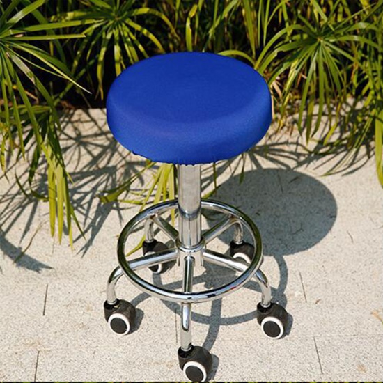 Изображение Royal Blue - Spandex Solid Color Round Elastic Chair Cover For Four Seasons 28cm Dia. - 35cm Dia., 1 Piece
