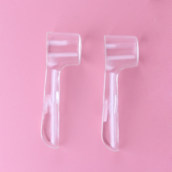 Picture of Transparent - ABS Round Electric Toothbrush Head Dust Cover For Oral-B 7x2.5x1cm, 1 Piece
