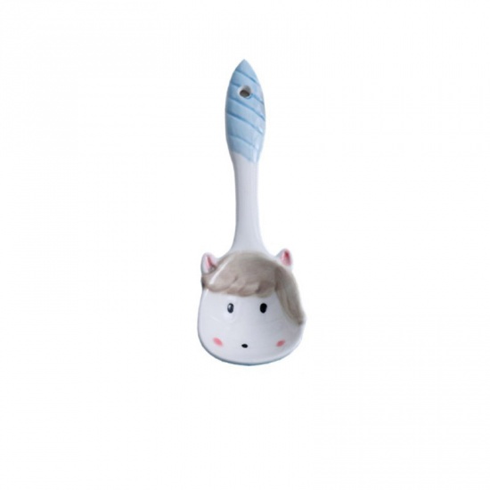 Picture of Multicolor - Horse Ceramic Cute Animal Children Spoon Cutlery Tableware 14x4cm, 1 Piece