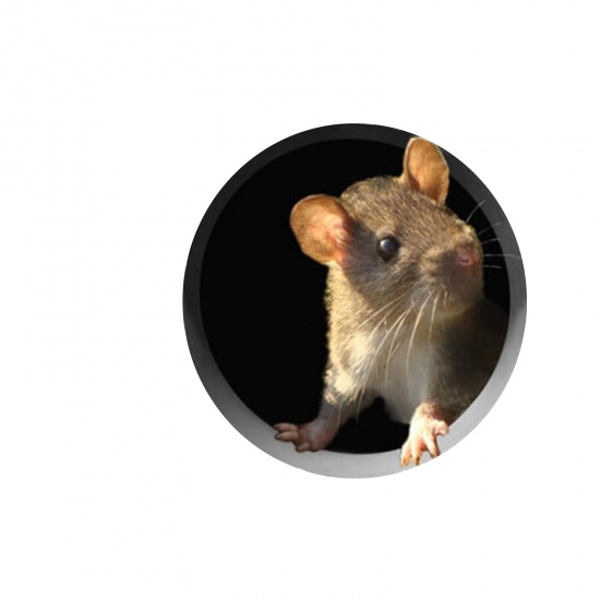 Picture of Multicolor - 8# Rat Mouse Hole PVC Glass Window Film Wall Stickers Home Decoration 10x8cm, 1 Set（5 PCs/Set）