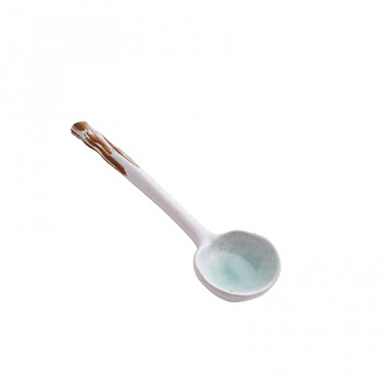 Immagine di Light Green - Japanese Style Ceramic Spoon Tableware 16.2cm long, 1 Piece