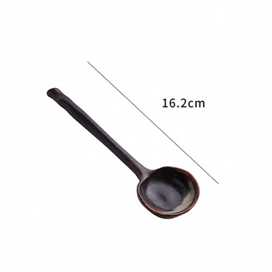 Immagine di Coffee - Japanese Style Ceramic Spoon Tableware 16.2cm long, 1 Piece
