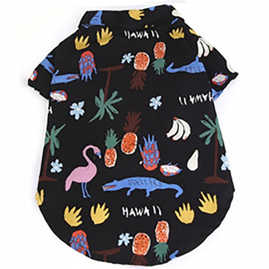Immagine di Black - Pineapple Beach Style Pet Dog Clothes Spring Summer Shirt XL, 1 Piece