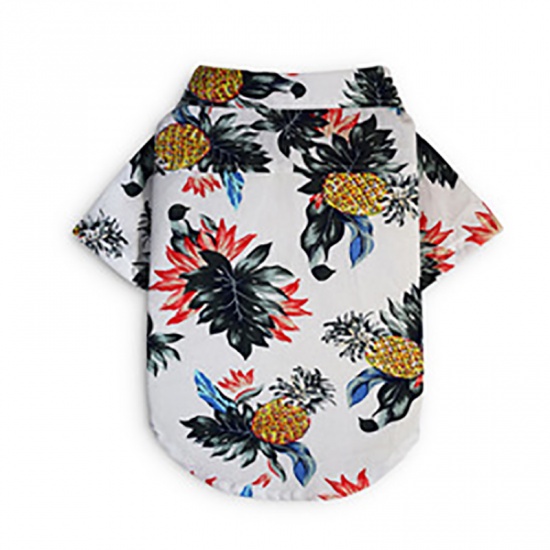 Immagine di White - Pineapple Beach Style Pet Dog Clothes Spring Summer Shirt XL, 1 Piece