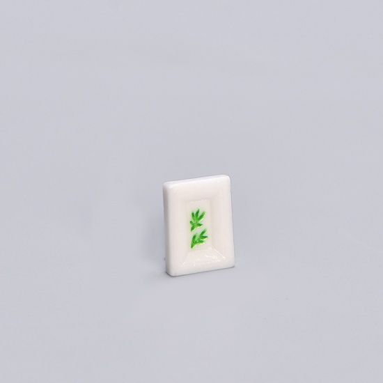 Picture of White - Photo Frame Resin Micro Landscape Miniature Decoration 1.7x1.3cm, 1 Piece