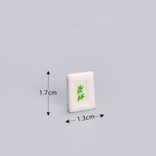 Picture of White - Photo Frame Resin Micro Landscape Miniature Decoration 1.7x1.3cm, 1 Piece