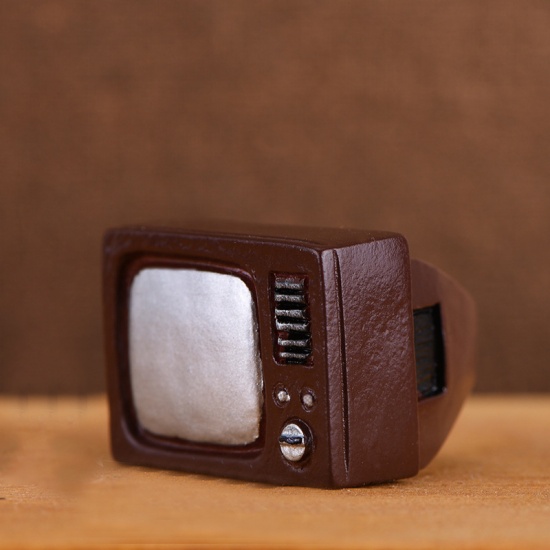 Picture of Coffee - 3 Television Retro Resin Micro Landscape Miniature Decoration 2.2x1.7cm, 1 Piece