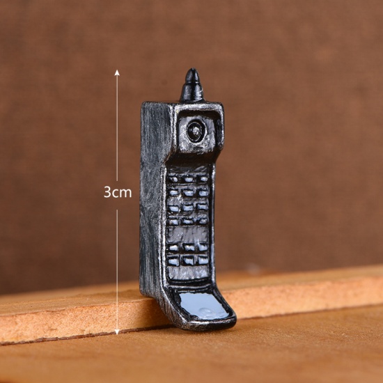 Picture of Black - 13 Phone Retro Resin Micro Landscape Miniature Decoration 3cm long, 1 Piece