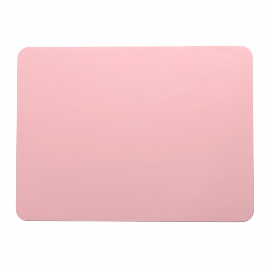 Image de Rose clair - Tapis de coupe en silicone rectangle Tapis de table Isolation Tapis de table Décoration 40x30cm, 1 pièce