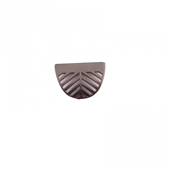 Picture of Gray - 60mm Zinc Based Alloy Leaf Invisible Handles Pulls For Drawer Cabinet Furniture Hardware, 1 Piece