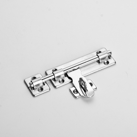 Image de Ton argent - Loquet de porte en acier inoxydable Serrure à glissière de baril de boulon de porte robuste avec trou pour cadenas 12,5 x 3,6 cm, 1 pièce