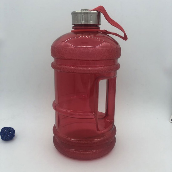 Immagine di Red - 2.2L PET Portable Large Capacity Sports Water Bottle With Handle 13x27cm, 1 Piece