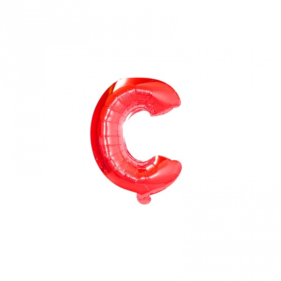 Immagine di Red - Aluminium Foil Uppercase Letter " C " Alphabet Balloon Party Decorations 81cm long, 1 Piece