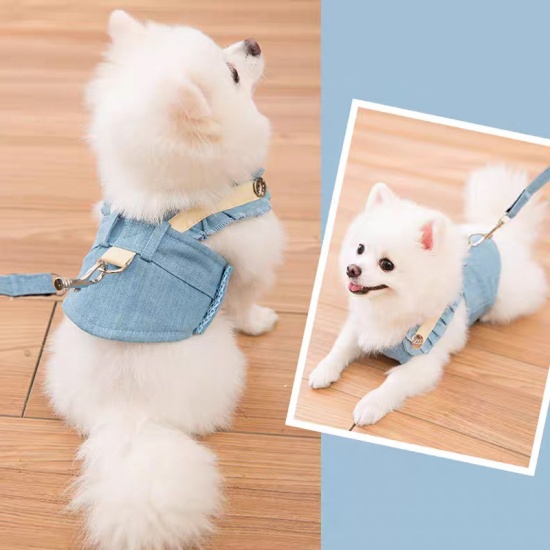 Immagine di Blue - S Pet Vest Chest Strap Leash Rope Pet Supplies, 1 Piece