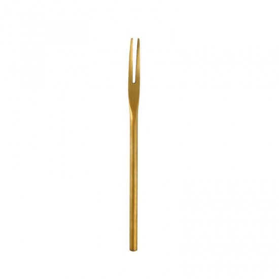 Picture of Golden - 304 Stainless Steel Sanding Short Fruit Fork 13x0.7cm, 1 Piece