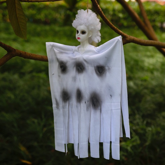 Immagine di White - 1# Ghost Doll Halloween Hanging Decorations Party Props 52x31cm, 1 Piece