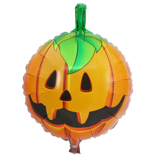 Изображение Orange - 21# Aluminium Foil Halloween Balloon Decorations Party Props 45x45cm, 1 Piece