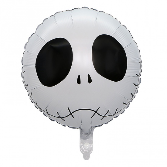 Immagine di White - 24# Aluminium Foil Halloween Balloon Decorations Party Props 45x45cm, 1 Piece