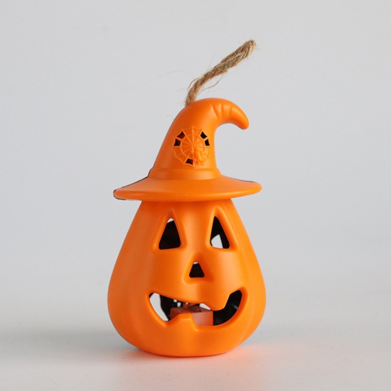 Immagine di Orange - Pumpkin LED Light Resin Portable Halloween Ornaments Decorations Party Props 12x8cm, 1 Piece