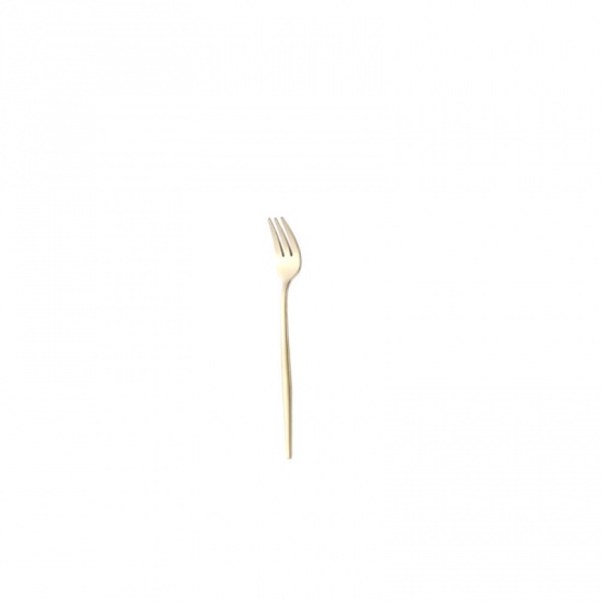 Immagine di Champagne Gold - 410 Stainless Steel Fruit Fork Flatware Cutlery Tableware 13.5x1.8cm, 1 Piece