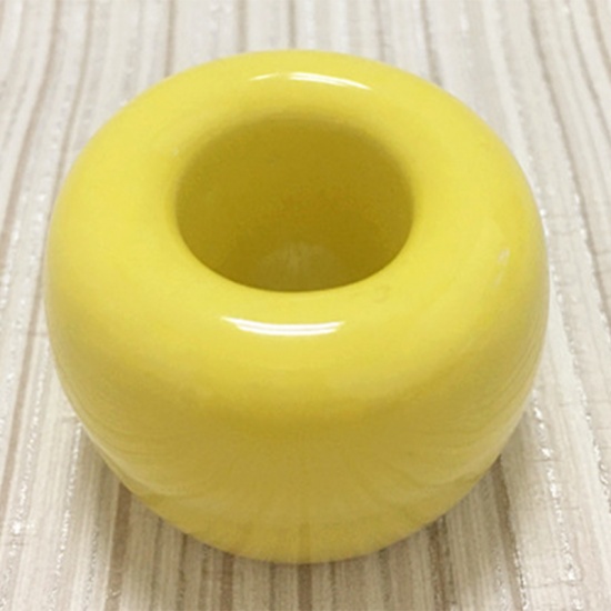 Immagine di Yellow - Multifunction Ceramic Toothbrush Holder Storage Rack Bathroom Accessories 4x3cm, 1 Piece