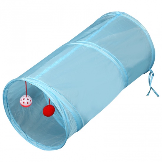 Immagine di Skyblue - Cat Tunnel Interactive Pet Toy Collapsible Durable Portable Tear-Resistant Keep Your Pets Stimulated Active And Happy 50x25cm, 1 Piece