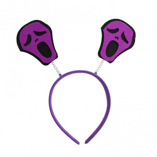 Image de Violet - Halloween Ghost Cosplay Décoration de Habillage de Fête Bandeau Décoration 23x22cm, 1 Pièce