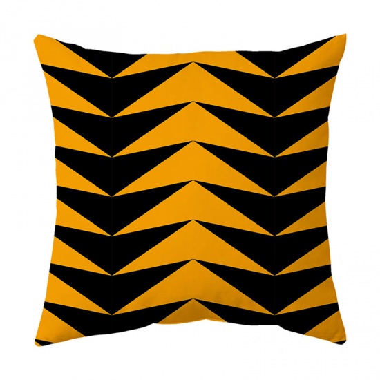 Picture of Orange - 11# Halloween Printed Velvet Square Pillowcase Home Textile 45x45cm, 1 Piece