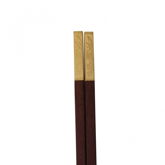 Picture of Brown Red - 10# Sandalwood Chopsticks Tableware Kitchen Supplies 25x0.7cm, 1 Pair