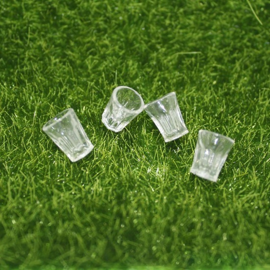 Immagine di Transparent - Mini Simulation Water Cup Resin Micro Landscape Miniature Decoration 11x10mm, 5 PCs