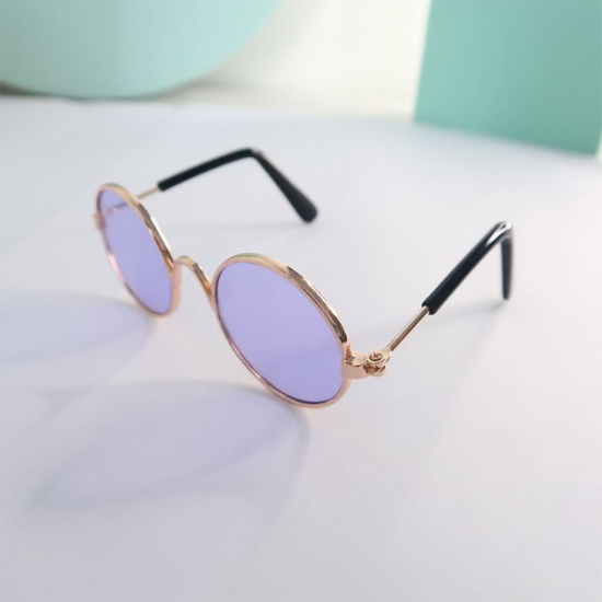 Immagine di Purple - Lovely Cat Dog Glasses Eye-Wear Sunglasses Pet Products For Little Dog Cat Photos Prop 8x3.2cm, 1 Piece