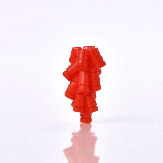 Picture of Red - 1# Firecracker Fortune Tiger Resin Micro Landscape Miniature Decoration 2.6x1.5cm, 1 Piece