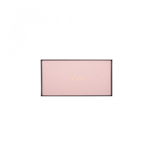 Immagine di Pink - 6# Rectangle Wrought Iron PU Leather Sundries Storage Tray For Bedroom And Living Room 20.5x10.4x2.5cm, 1 Piece